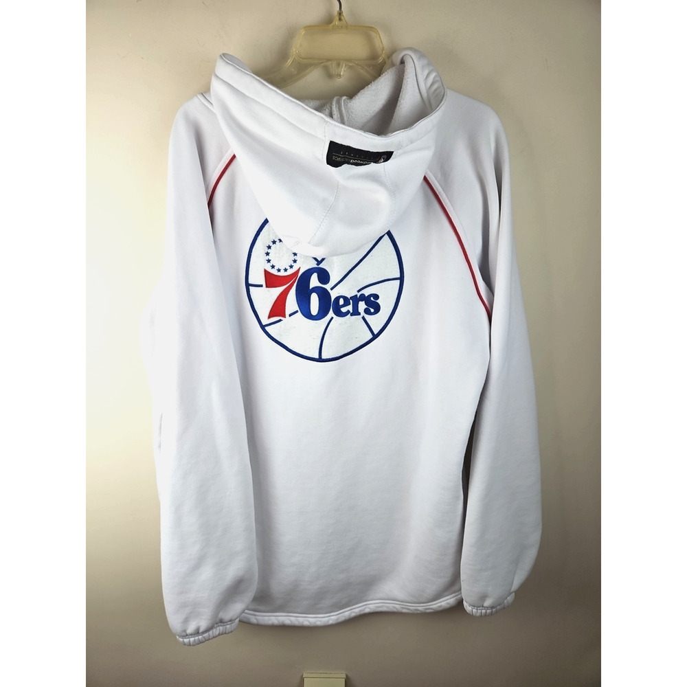 Philadelphia 76ers Hardwood classics Hoodie Sweatshirt sz Large Big Logo reebok